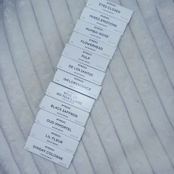 Byredo Perfume Sample Set – 12 Authentic Scents – Unisex Eau de Parfum Lot - Picture 2 of 3